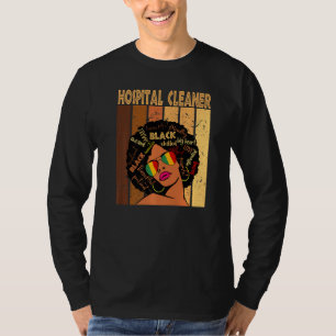 Camiseta Hospital Cleaner Afro-Africano Black Histo