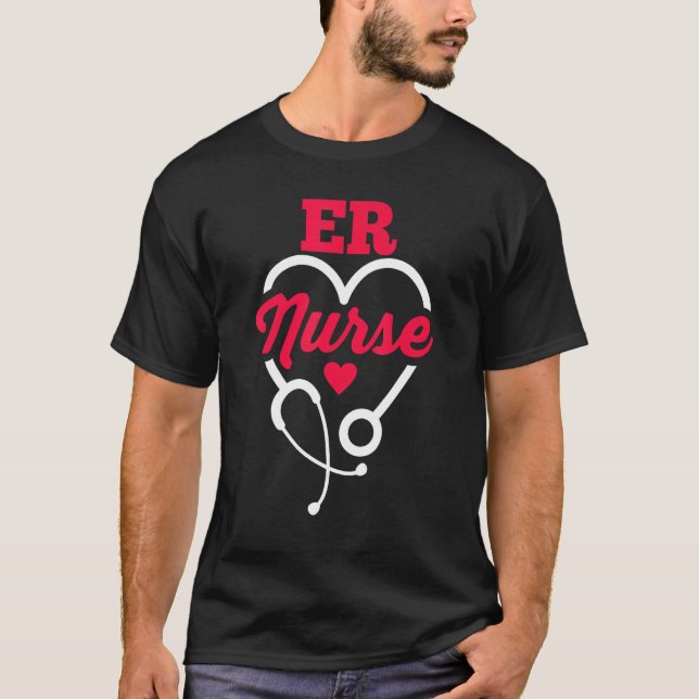 Camiseta Hospital Emergency Room Nurse Crew Nursing RN ER N (Frente)