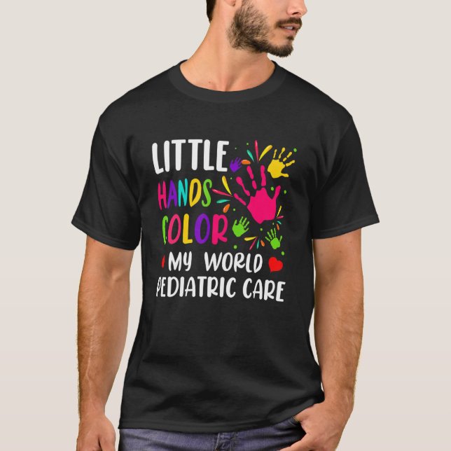 Camiseta Hospital Enfermeiro - Pequenas Mãos Colorem Minha  (Frente)