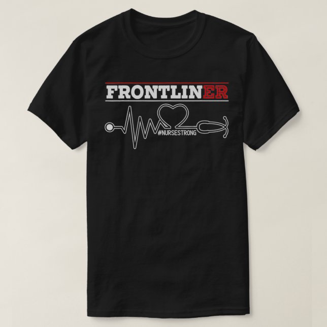 Camiseta Hospital Médico de Enfermeiros da Frontliner ER Nu (Frente do Design)