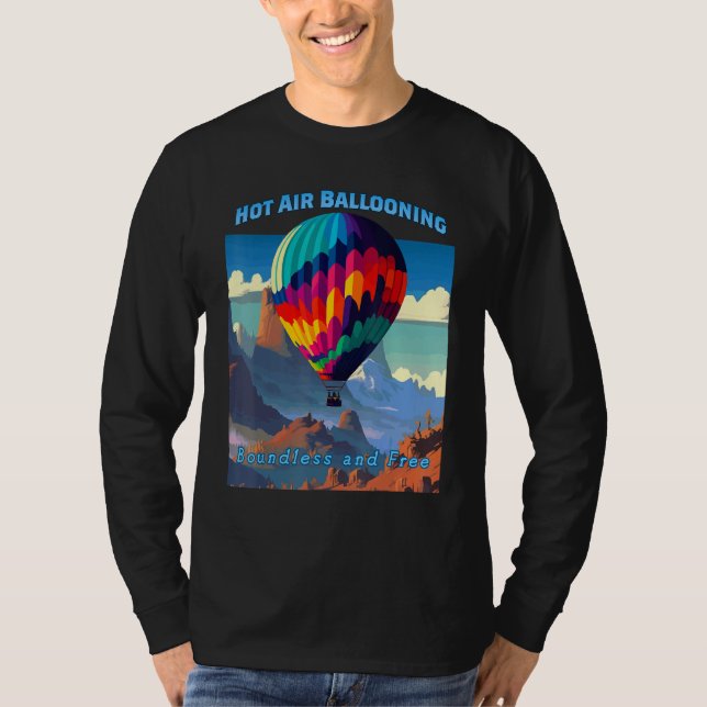 Camiseta Hot Air Balloon Boundless Adventure Sky Ballooning (Frente)