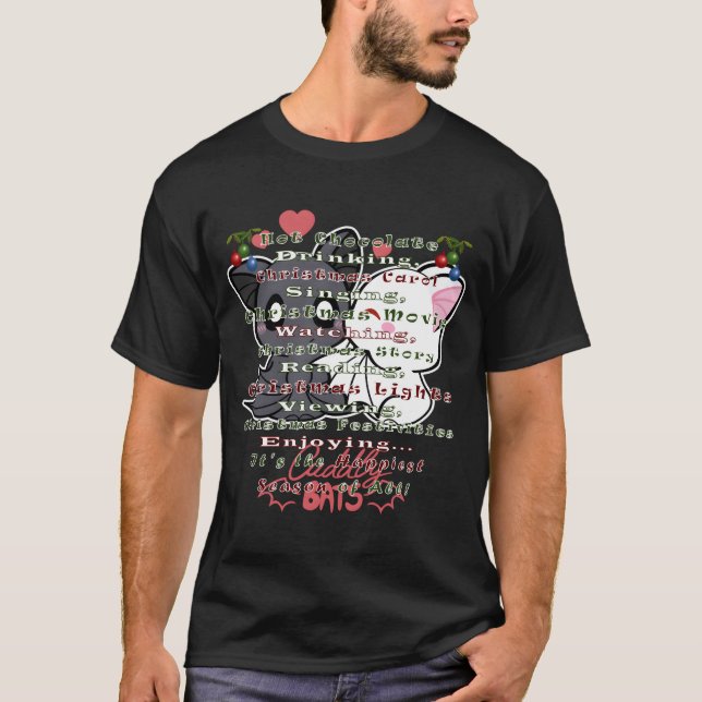 Camiseta Hot Chocolate Drinking Happiest Season (Frente)