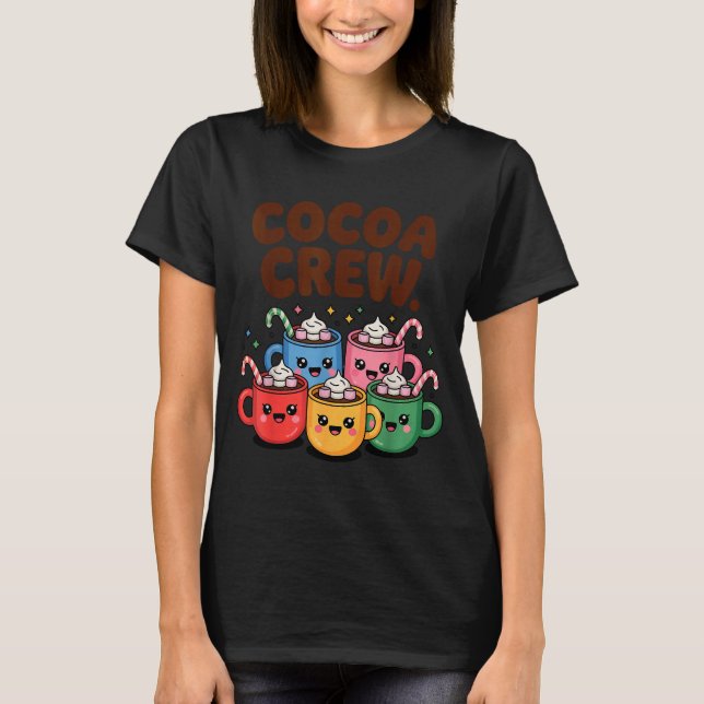 Camiseta Hot Chocolate Matching Pajamas Cocoa Crew Cute Chr (Frente)