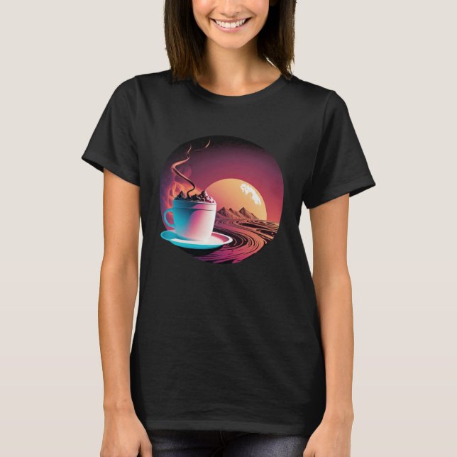 Camiseta Hot Chocolate Synthwave 80s Retrowave Aesthetic 1 (Frente)