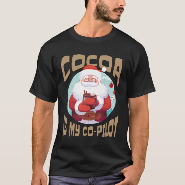 Camiseta Hot Cocoa Co Pilot Santa Chocolate (Frente)