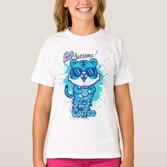 Camiseta Hot Coffee Trending Design (Frente)