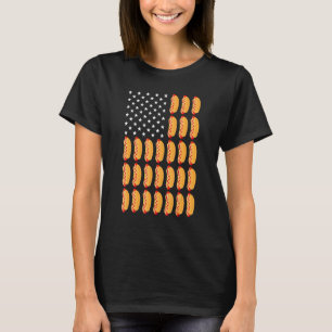 Camiseta Hot Dog American Flag Patriótico Quarto De Julho N