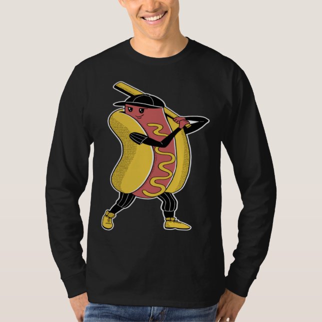 Camiseta Hot-dog baseball sports (Frente)