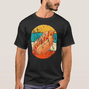 Camiseta Hot Dog Comida Rápida Hot Dog Retro
