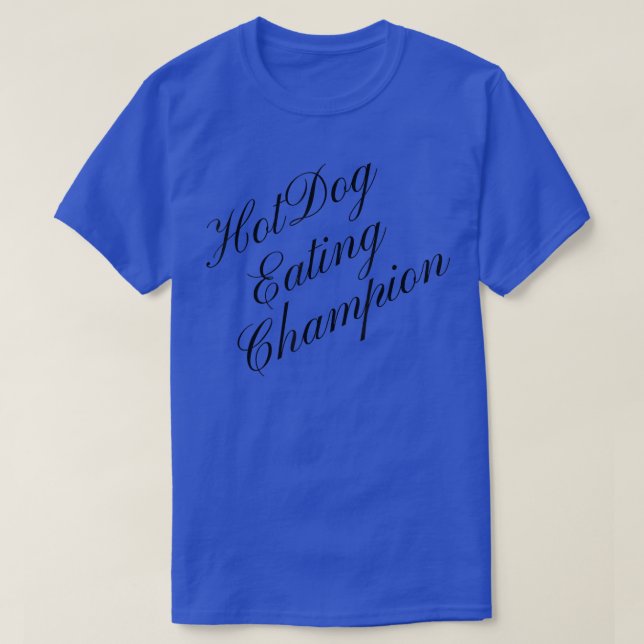 Camiseta Hot Dog Eating Champion Competitive Comida Eating  (Frente do Design)