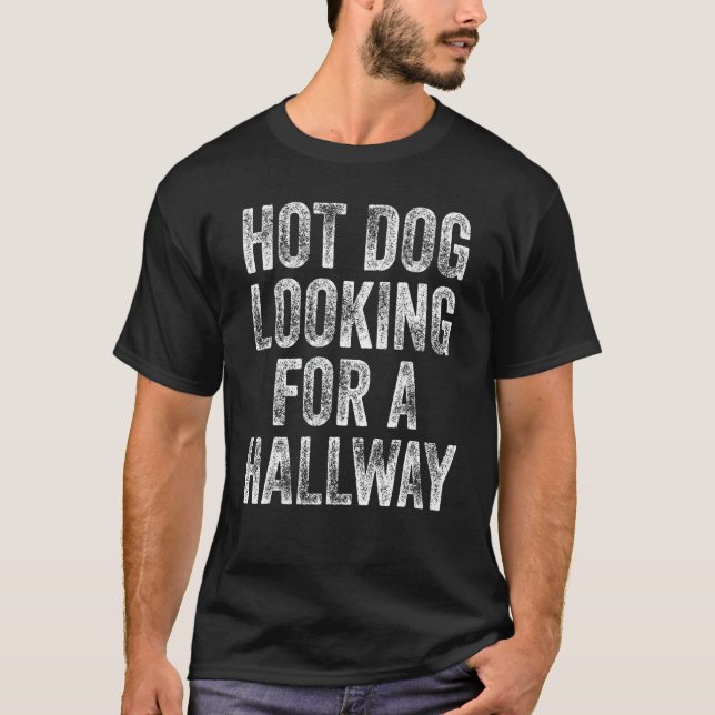 Camiseta Hot Dog está procurando um ventilador de comida rá (Frente)