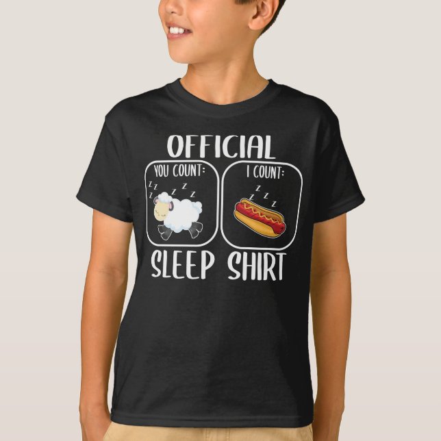 Camiseta Hot Dog Sleep Shirt Count Sheep (Frente)