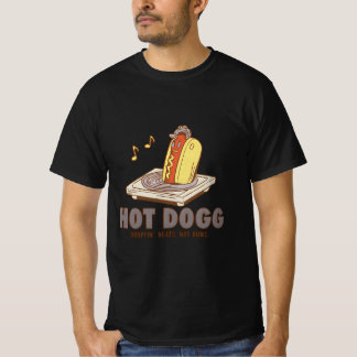 Camiseta Hot Dogg – Droppin’ Beats, Not Buns Funny Tee
