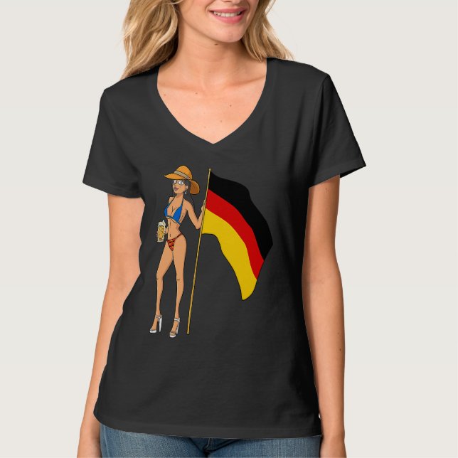 Camiseta Hot Fan Girl Germany (Frente)