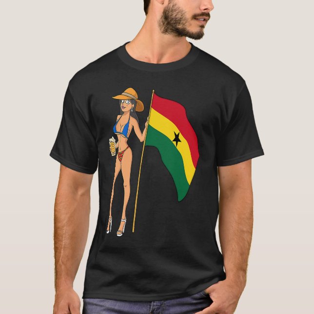 Camiseta Hot Fan Girl Ghana (Frente)