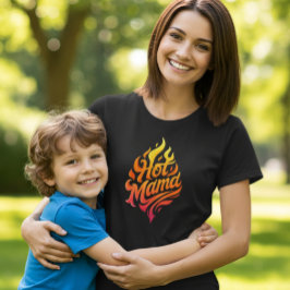 Camiseta Hot Mama Moda Camiseta Gráfica Feminina