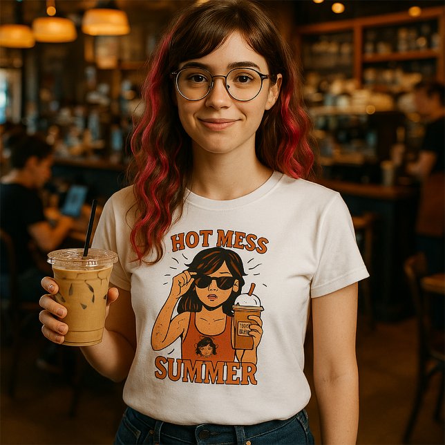 Camiseta Hot Mess Summer T-Shirt – Funky Indie Chaos Tee (Criador carregado)