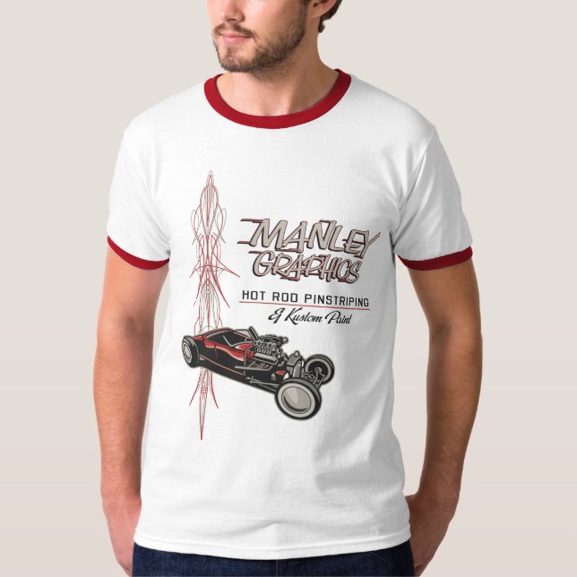 Camiseta Hot rod com Pinstriping (Frente)