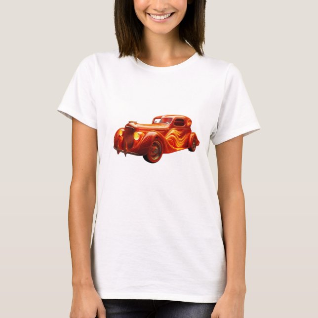 Camiseta "Hot Rod" de 1930 com trabalho de tinta "chamas" (Frente)