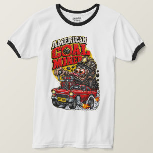 CAMISETA HOT ROD DO MINERADOR DE CARVÃO AMERICANO