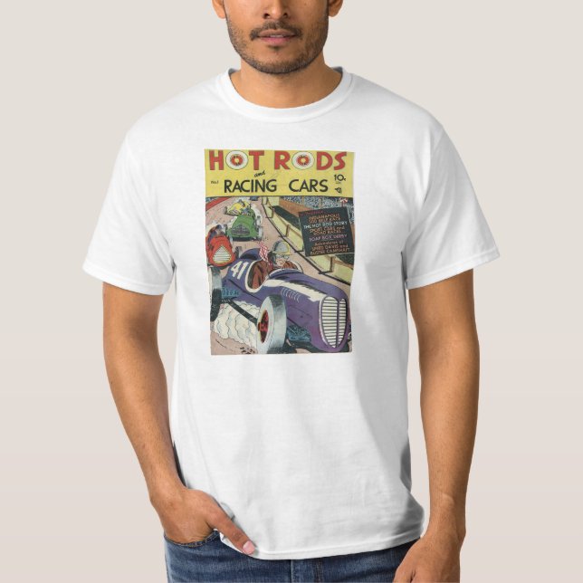 Camiseta Hot rod e carros de competência - cobrir clássico (Frente)