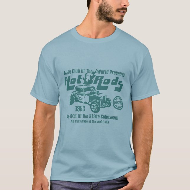 Camiseta Hot rod retro (Frente)