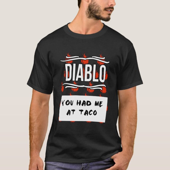 Camiseta Hot Sauces Halloween Diablo Sauce You Had Me At Ta (Frente)