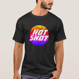Camiseta Hot Shot   Cota de basquete com T-Shirt Azul