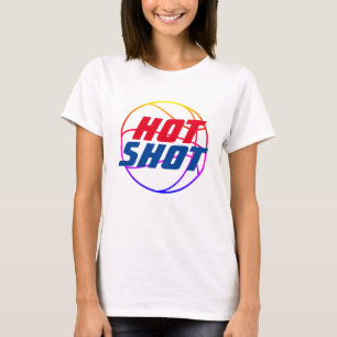 Camiseta Hot Shot   Cota de basquete com T-Shirt Azul