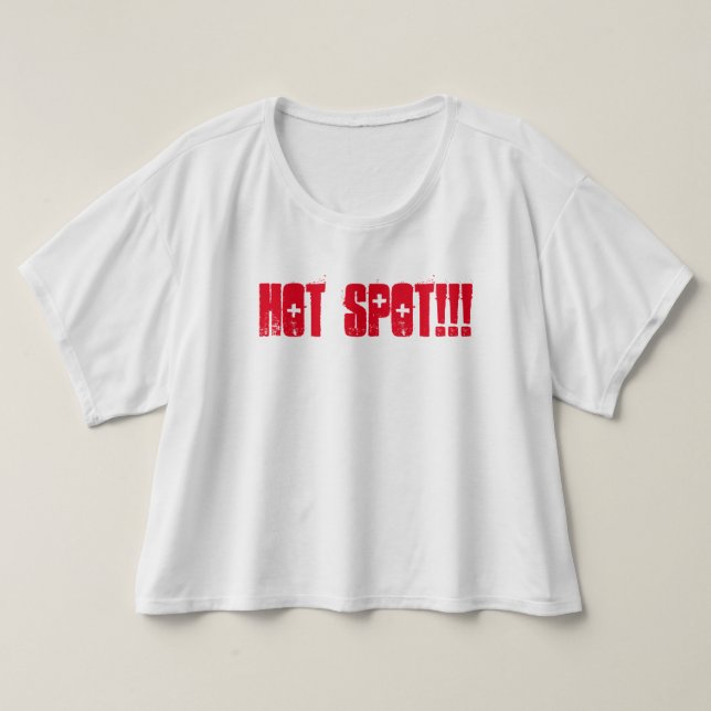 Camiseta Hot spot para meninas quentes (Frente do Design)