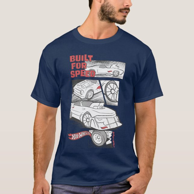 Camiseta Hot Wheels Built for Speed Comic Panels friends (Frente)
