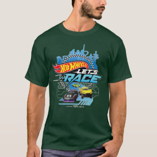 Camiseta Hot Wheels Lets Race Paisagem Urbana de Corrida