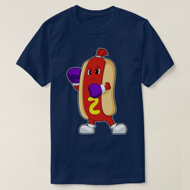 Camiseta Hotdog Boxer Luvas Boxing Boxing 2 (Frente do Design)