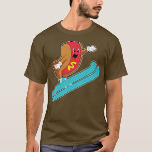 Camiseta Hotdog Como Jumper De Esqui Com Esqui
