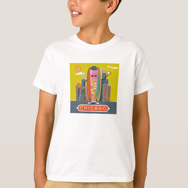 Camiseta Hotdog do Estilo Chicago (Frente)