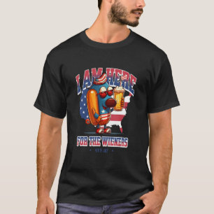 Camiseta Hotdog Funny Wiener 4 de julho Patriótico