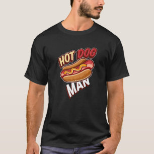 Camiseta Hotdog Man I Fast Comida Sausing Hotdog Comida Wie