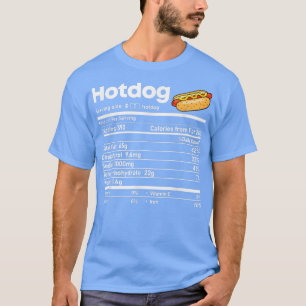 Camiseta Hotdog Nutrition Facts Graças à Comida de Natal
