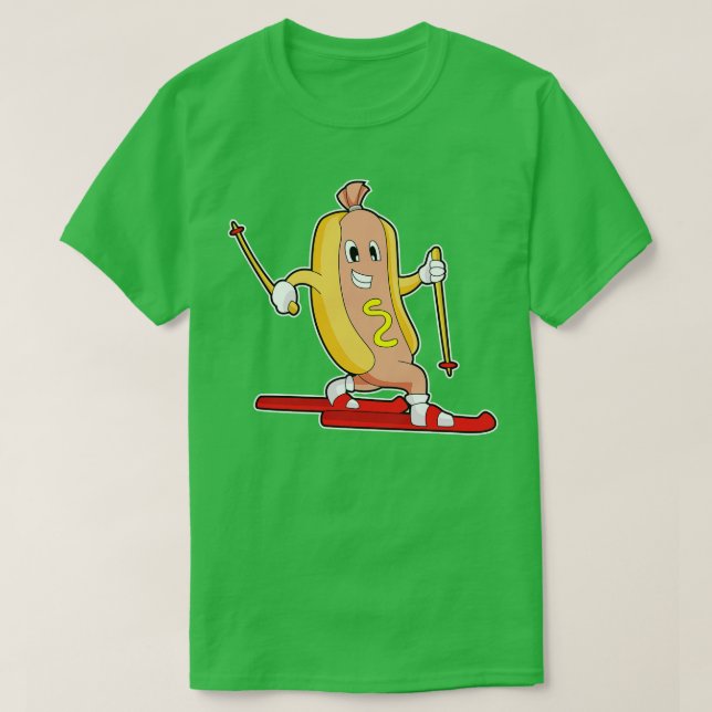 Camiseta Hotdog Skier Ski (Frente do Design)