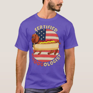 Camiseta Hotdogologista certificado, cachorro quente