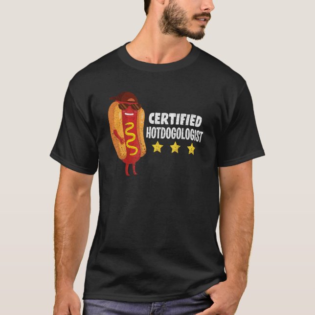 Camiseta Hotdogologista de Comida Rápida Franks Sausage Hot (Frente)