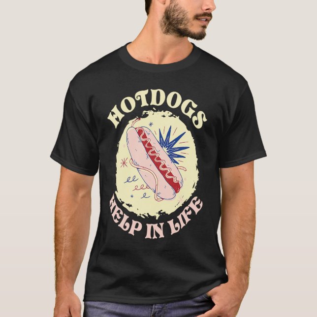 Camiseta Hotdogs Help In Life Hotdog Sandwich (Frente)