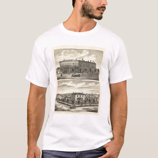 Camiseta Hotel centenário, Tecumseh, e Neb, Nebraska (Frente)