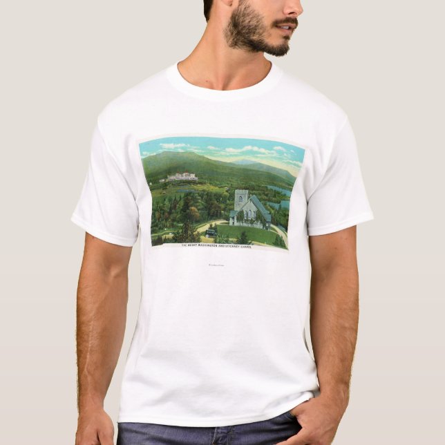 Camiseta Hotel do Mt Washington, opinião da capela de (Frente)