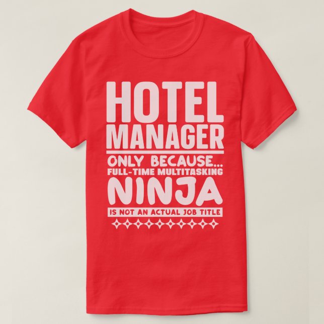 Camiseta Hotel Manager Ninja (Frente do Design)