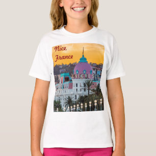 Camiseta Hotel Negresco, hotel de luxo famoso, em Nice, Fra