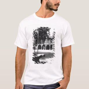 Camiseta Hotel visto do pátio, Paris de Cluny