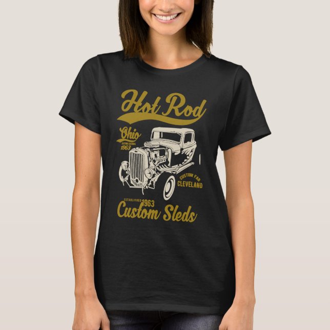 Camiseta Hotrod Cleveland Ohio Automotive Nostalgia 2 (Frente)