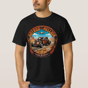 Camiseta Hotrod Hellion Nascido no Deserto Estrada Céu Azul