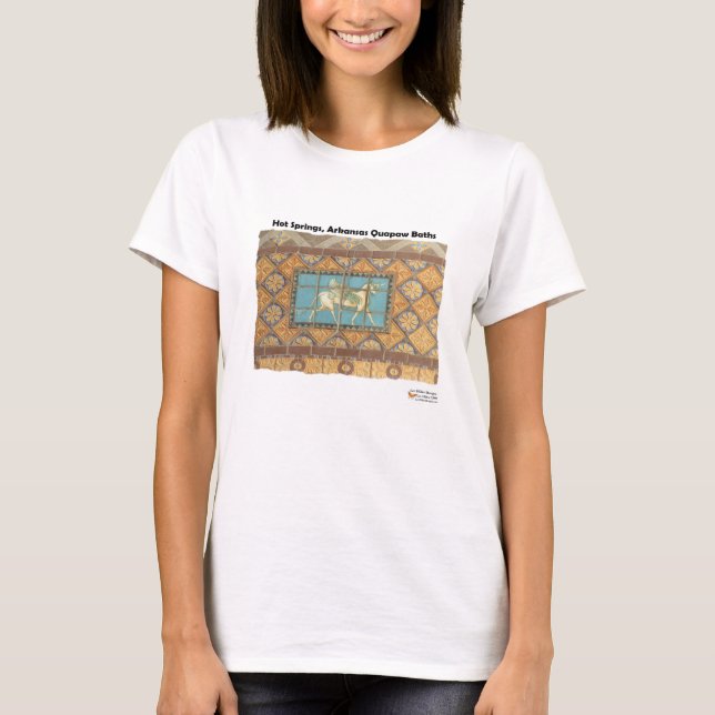 Camiseta HotSprings, AR Quapaw Dome Telhas II Presentes Rou (Frente)